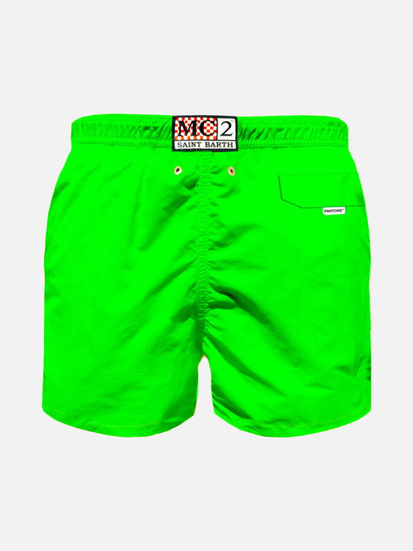 Boy fluo green swim shorts | PANTONE™ SPECIAL EDITION