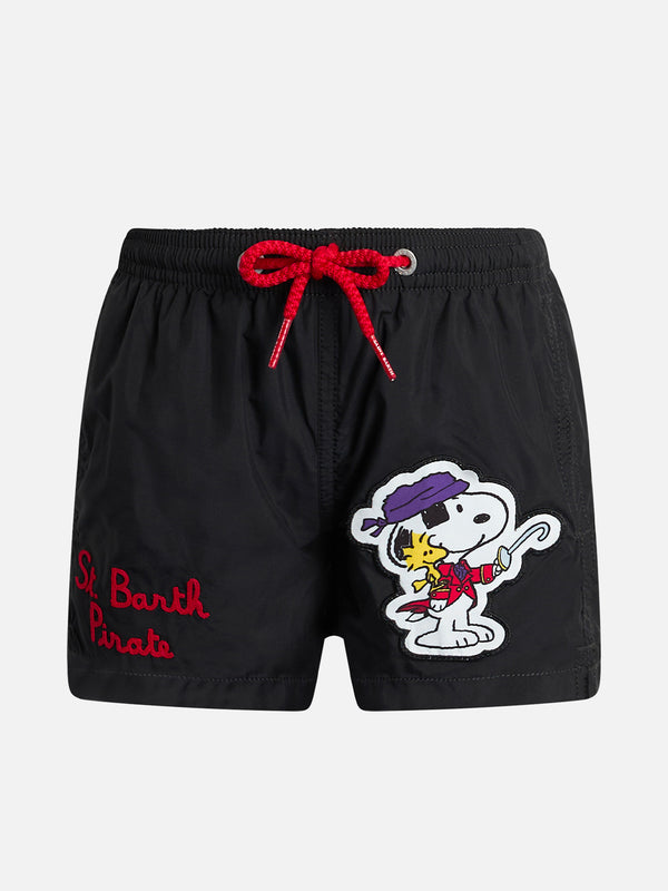 Boy mid-length Haiti swim-shorts with Snoopy placed print and embroidery | SNOOPY PEANUTS SPECIAL EDITION