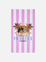 Soft terry beach towel with Fiorucci Angels print | FIORUCCI SPECIAL EDITION