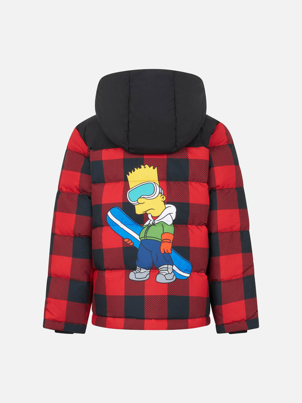Boy hooded down padded jacket with Bart Simpson print | THE SIMPSONS SPECIAL EDITION