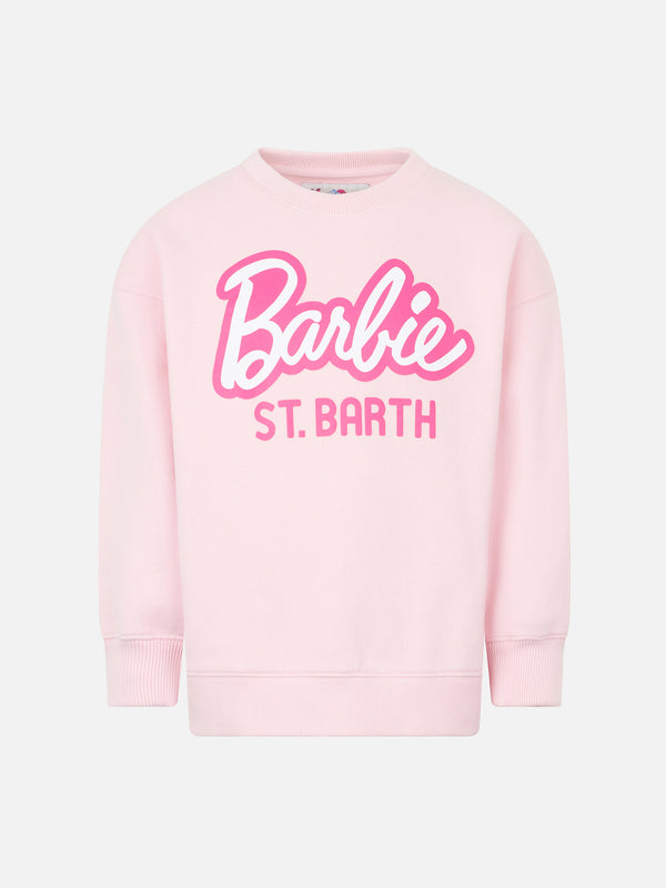 Felpa da bambina in pile con stampa Barbie St. Barth | EDIZIONE SPECIALE BARBIE