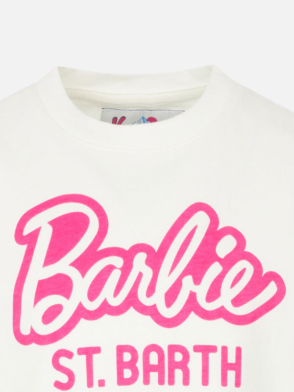 Girl heavy cotton t-shirt with Barbie St. Barth print | BARBIE SPECIAL EDITION