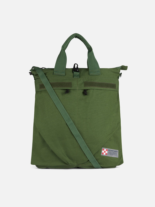 Military green canvas backpack