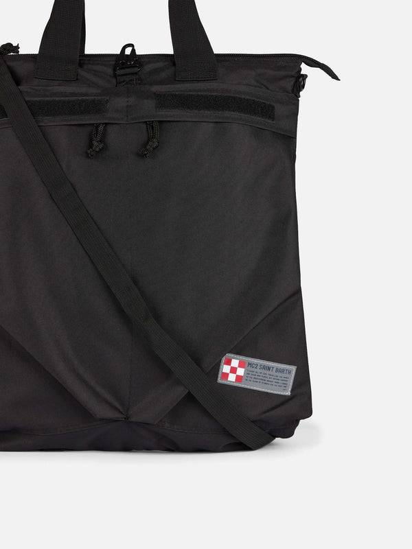 Black technic fabric backpack