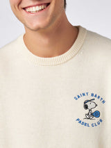 Man crewneck sweater with Snoopy padel jacquard print | SNOOPY - ©PEANUTS SPECIAL EDITION