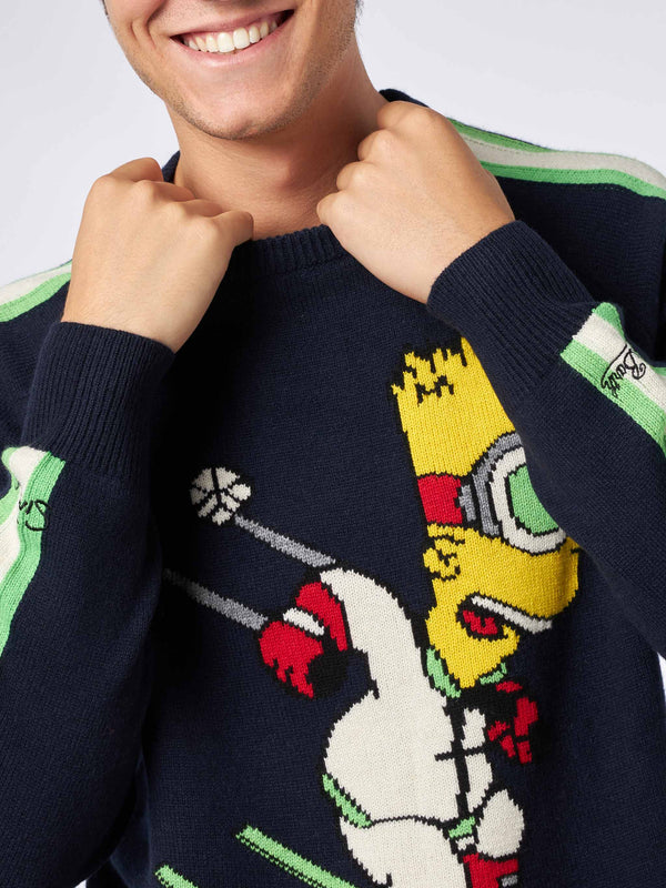 Man crewneck sweater with Bart Simpson jacquard print | THE SIMPSONS SPECIAL EDITION