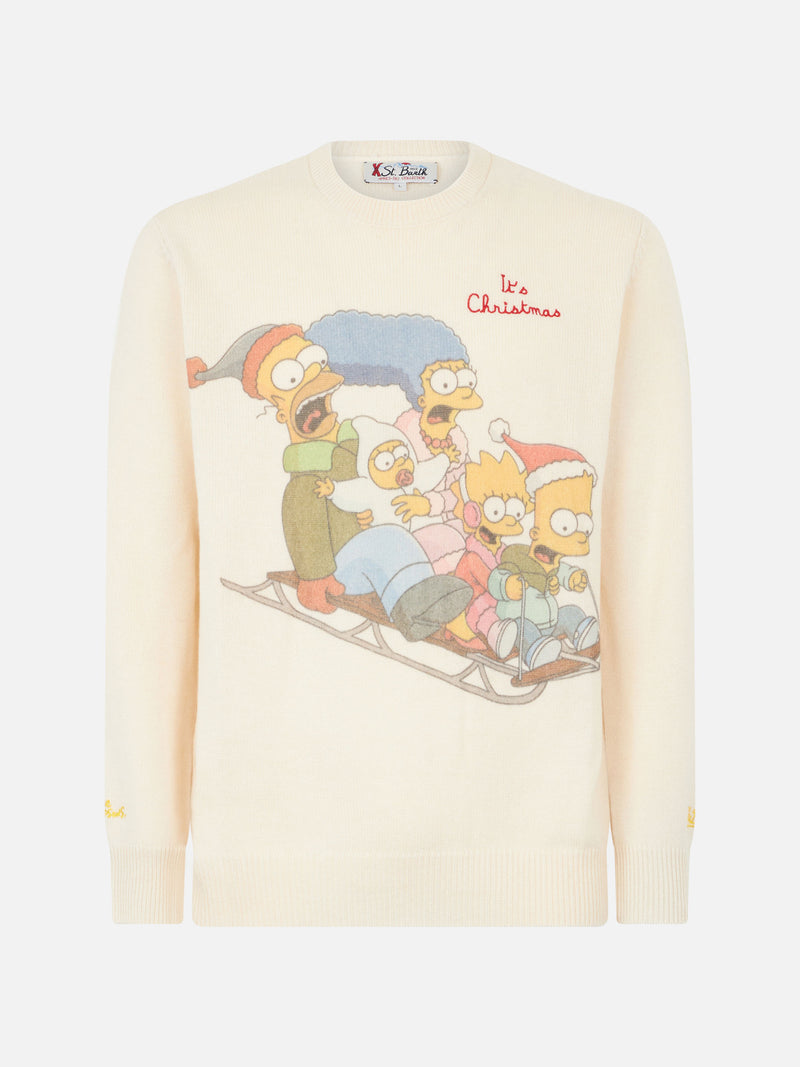 Man crewneck sweater with The Simpson family jacquard print | THE SIMPSONS SPECIAL EDITION