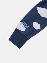 Felpa da bambino girocollo blu con ricamo Coccole e nuvole | EDIZIONE SPECIALE COCCOLEBIMBI