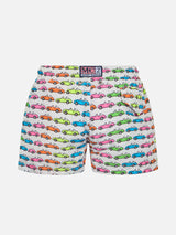 Boy lightweight fabric swim-shorts Jean Lighting with cars print