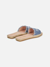 Woman espadrillas mules Luz with Saint Barth embroidery