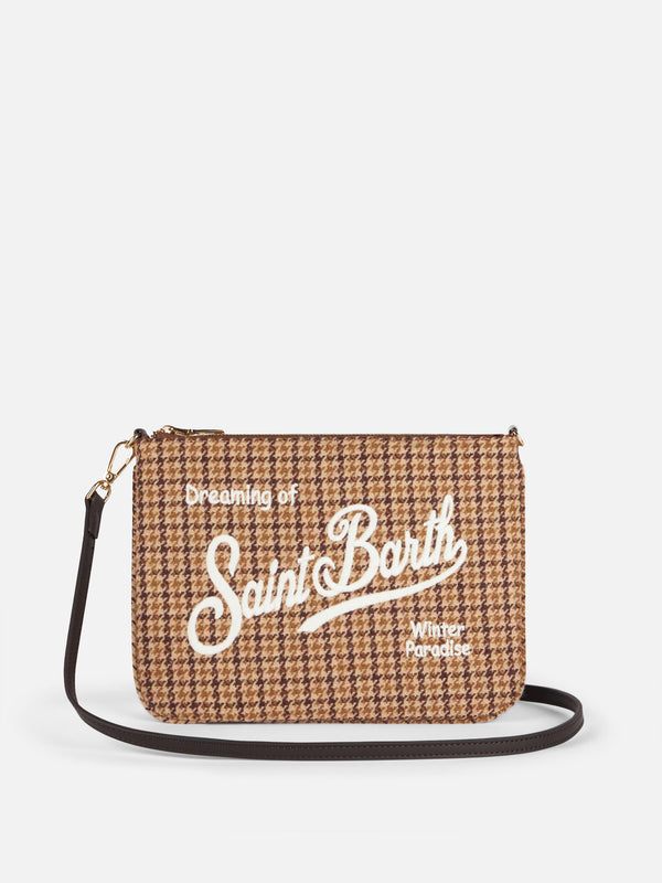 Parisienne cross body pouch bag  with mini check pattern