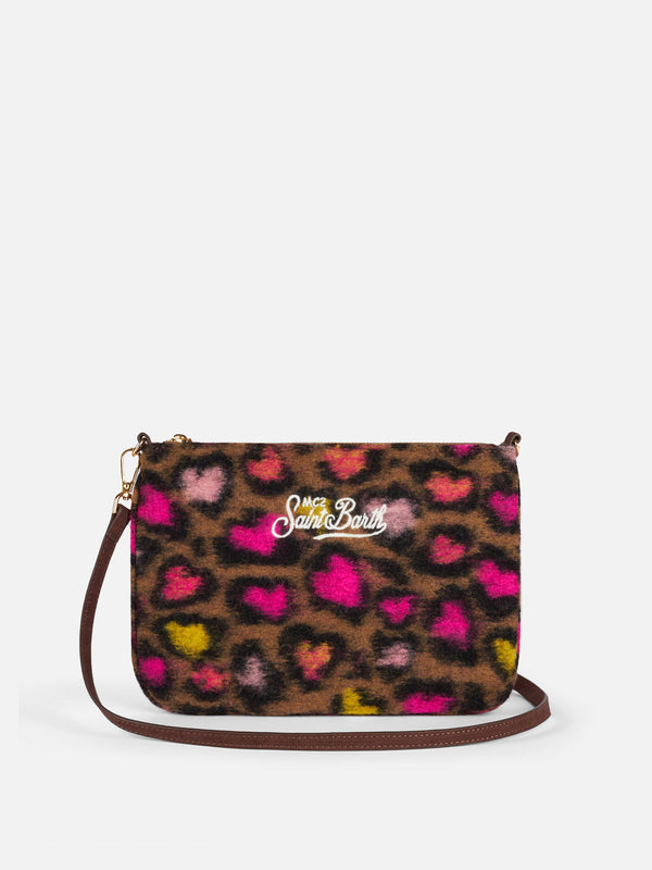 Parisienne cross body pouch bag with animalier pattern