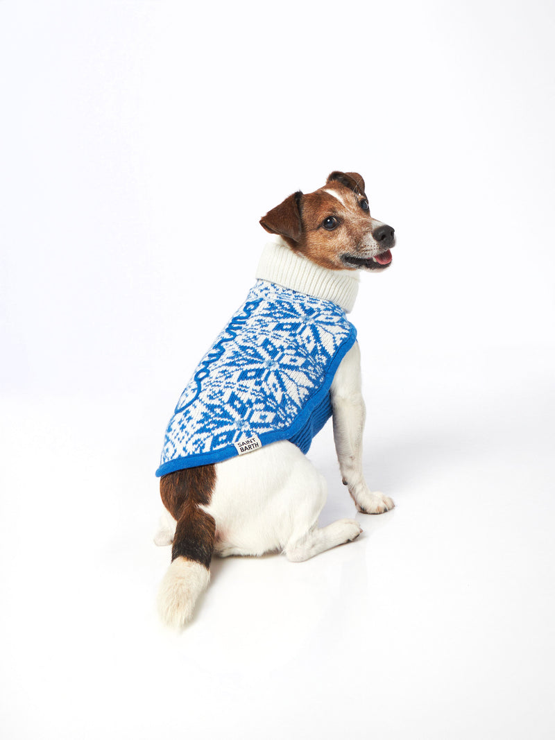 Dog sweater with Nordic print