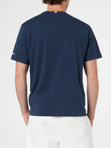 Man classic fit cotton jersey t-shirt Portofino with Mi girano le palline embroidery | INSULTI LUMINOSI SPECIAL EDITION