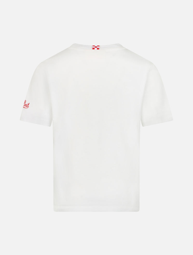 Boy cotton jersey t-shirt Portofino Jr with Forte dei Drammi embroidery  | INSULTI LUMINOSI SPECIAL EDITION