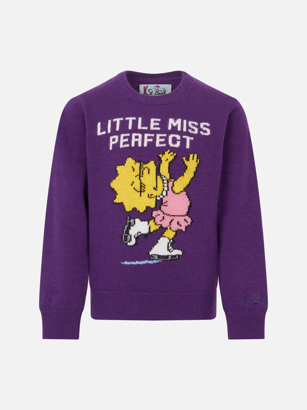 Girl crewneck sweater with Lisa Simpson print | THE SIMPSON SPECIAL EDITION