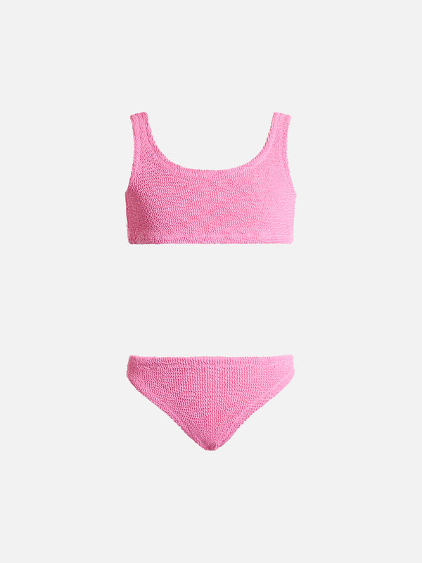 Bikini classico crinkle rosa da bambina Baker