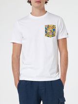 Man cotton t-shirt Blanche with Simpsons printed pocket | THE SIMPSONS SPECIAL EDITION