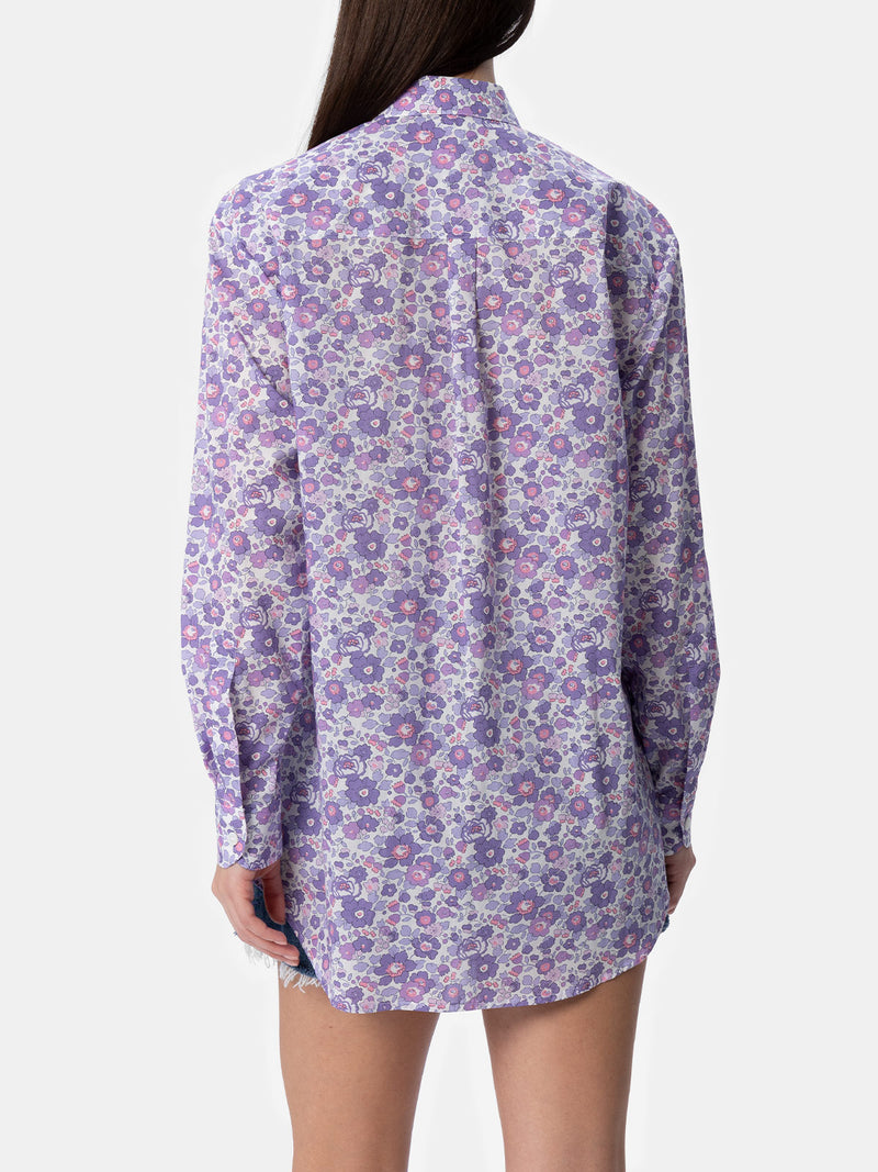 Woman cotton shirt Brigitte with Betsy print | MADE WITH LIBERTY FABRIC
