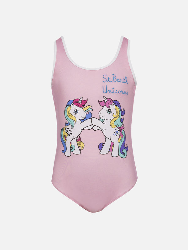 Girl one piece swimsuit Cara with My Little Pony placed print | MY LITTLE PONY SPECIAL EDITION