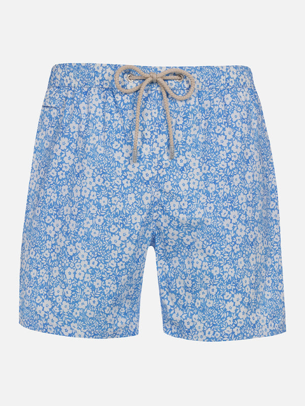 Man Comfort Light swim shorts with flower print