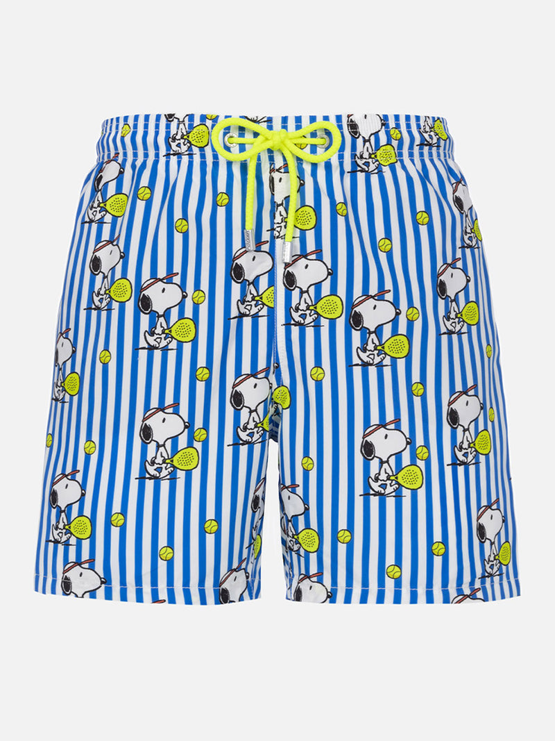 Man mid-length Gustavia swim-shorts with Snoopy print | SNOOPY PEANUTS™ SPECIAL EDITION