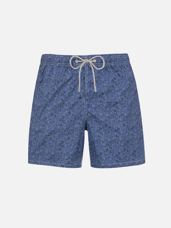 Man mid-length Gustavia swim-shorts with Emma & Georgina print | MADE WITH LIBERTY FABRIC
