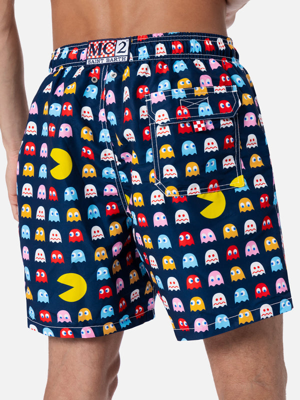 Costume da bagno uomo Gustavia lunghezza media con stampa Pac-Man | EDIZIONE SPECIALE DI PAC MAN