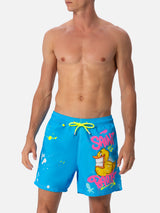 Man swim shorts with duck print | CRYPTO PUPPETS® SPECIAL EDITION