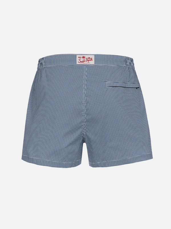Man fitted cut swim shorts Harrys with gingham print