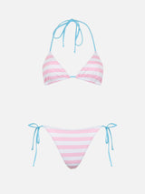 Woman striped triangle bikini Leah Marielle | FIORUCCI SPECIAL EDITION