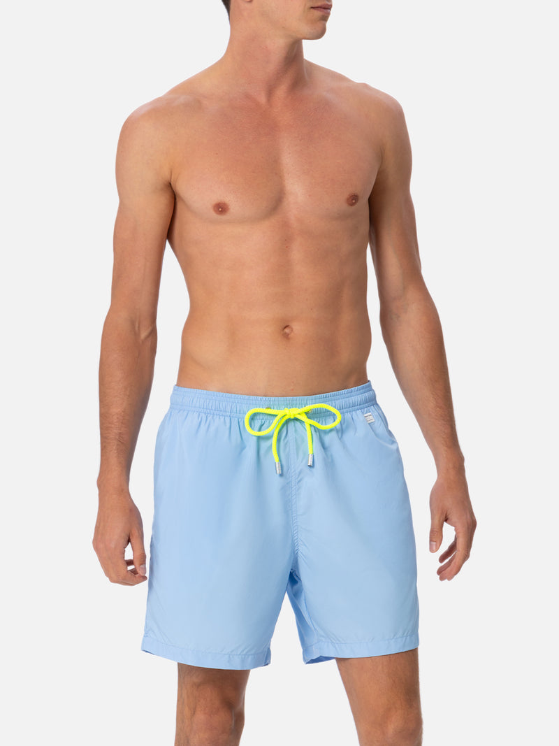 Man lightweight fabric sky blue swim-shorts Lighting Pantone | PANTONE SPECIAL EDITION