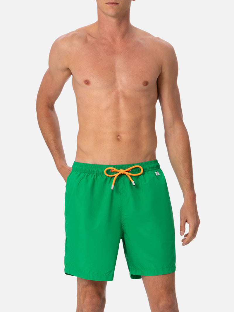 Man lightweight fabric grass green swim-shorts Lighting Pantone | PANTONE SPECIAL EDITION