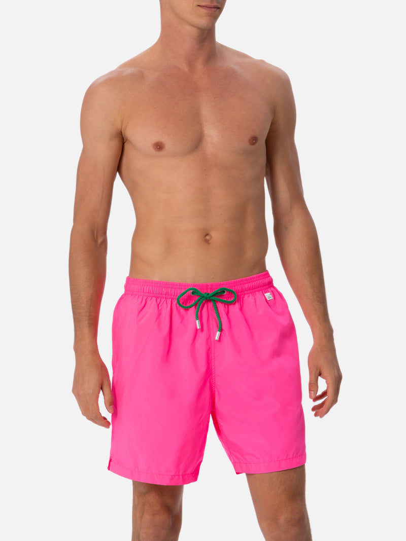 Man lightweight fabric fluo pink swim-shorts Lighting Pantone | PANTONE SPECIAL EDITION