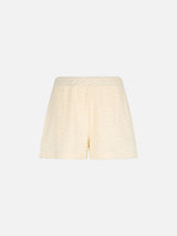Woman terry cotton pull up shorts Meave