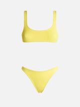 Woman yellow classic crinkle bikini Naima Naomi