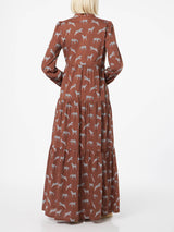 Woman cotton voile maxi dress Nadja