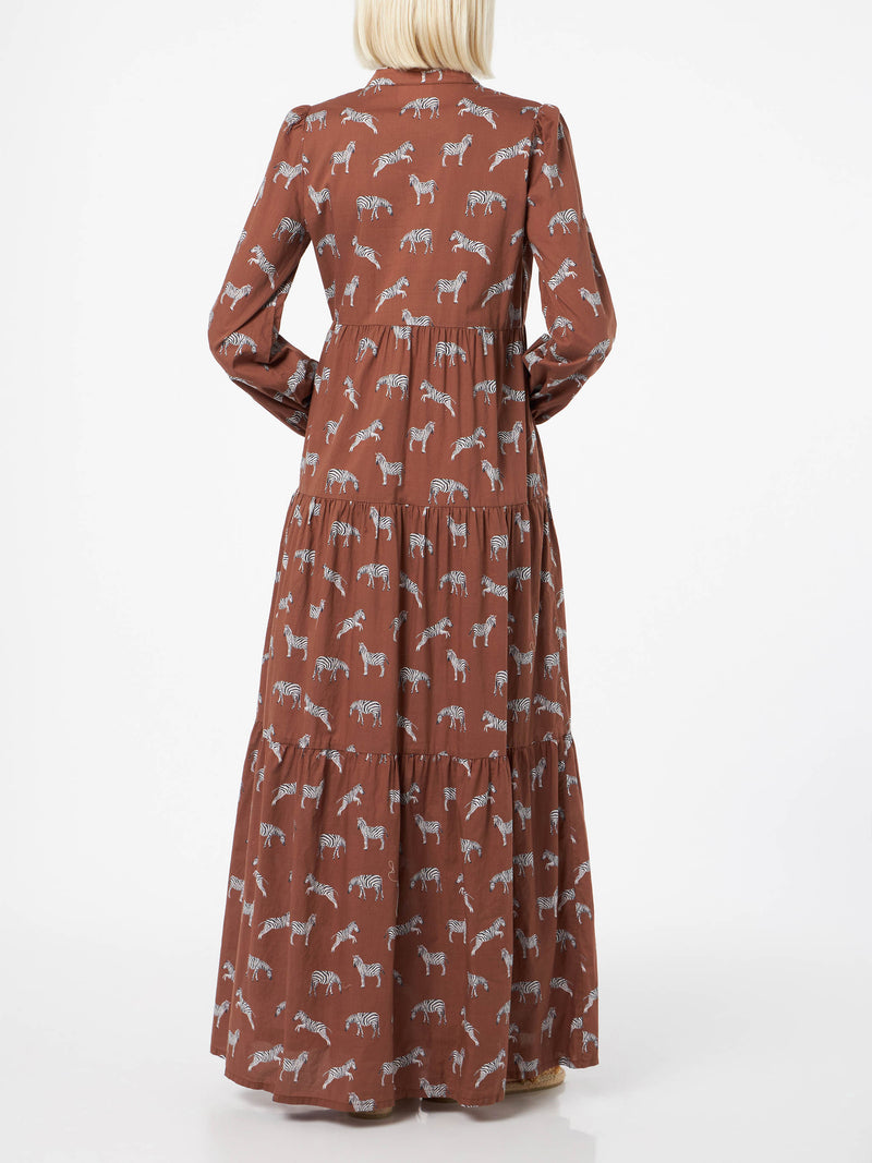 Woman cotton voile maxi dress Nadja