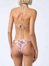 Bikini da donna toile de jouy classico a triangolo Sagittarius Miami