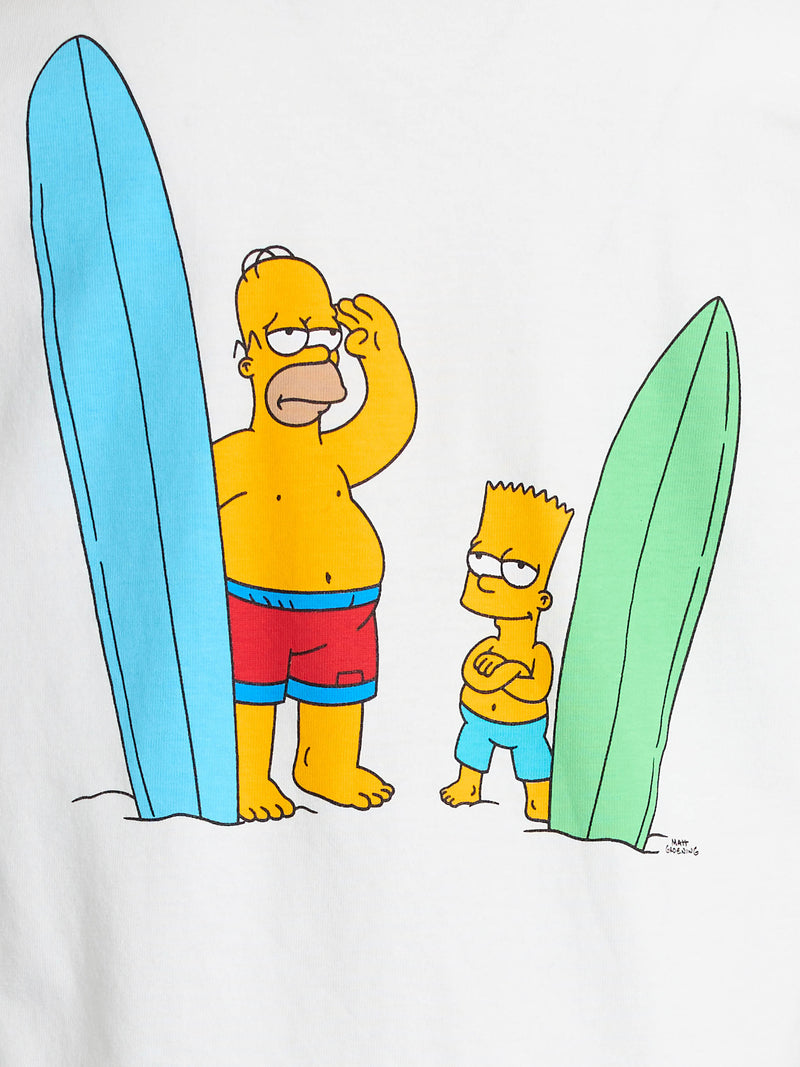 Boy cotton t-shirt with Bart and Homer print and embroidery | THE SIMPSON SPECIAL EDITION