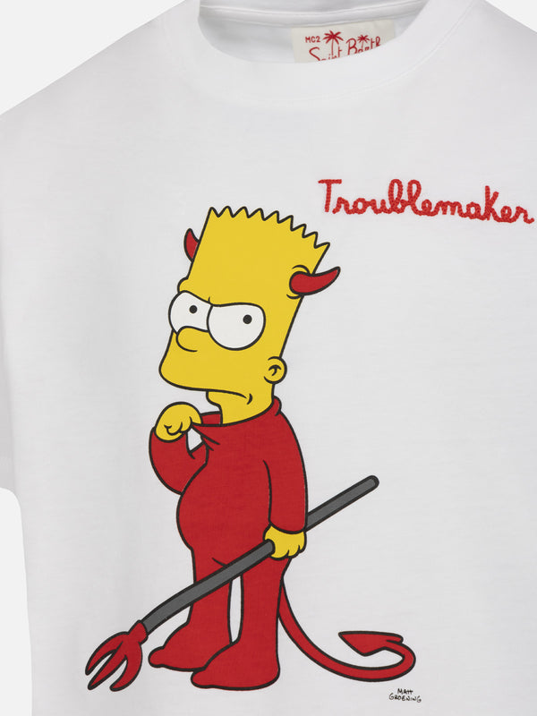 Boy cotton t-shirt with Bart print and embroidery | THE SIMPSON SPECIAL EDITION
