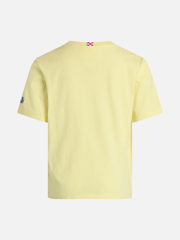 T-shirt da bambino in cotone con stampa Snoopy e ricamo salone nautico St. Barth | EDIZIONE SPECIALE SNOOPY PEANUTS