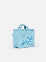Light blue Mini Vanity Linen bag