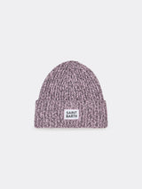 Woman white and pink mouliné beanie with Saint Barth embroidery