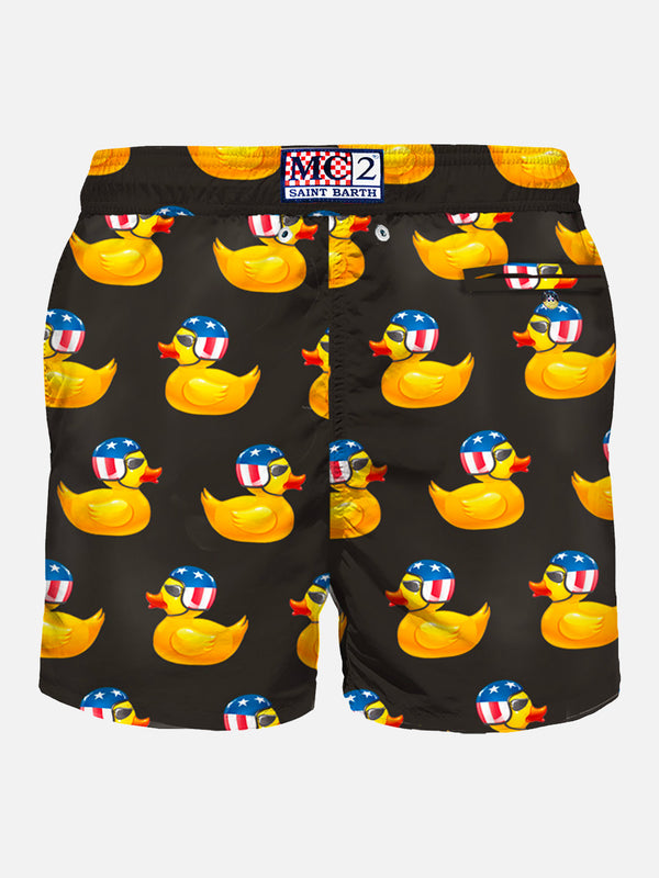 Light fabric man swim shorts bikers ducky