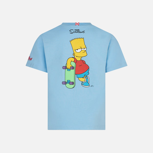 Boy light blue cotton t-shirt with skater Bart | THE SIMPSONS SPECIAL EDITION
