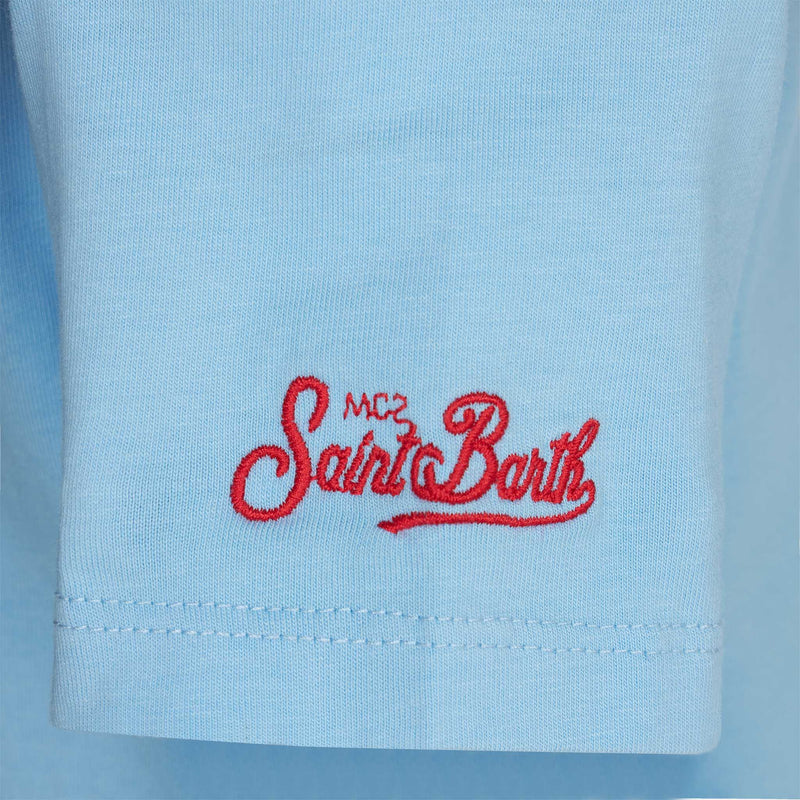 T-shirt da bambino in cotone azzurro con skater Bart | EDIZIONE SPECIALE DEI SIMPSON