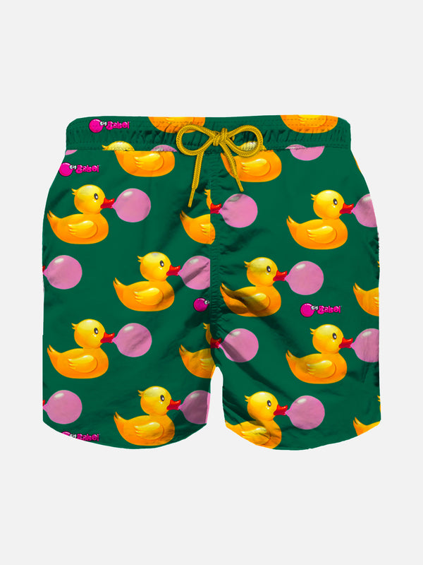 Boy swim shorts with ducky and Big Babol print | BIG BABOL® SPECIAL EDITION
