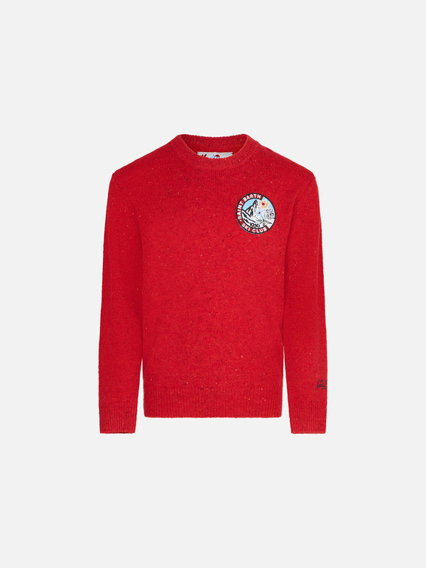 Boy red crewneck sweater
