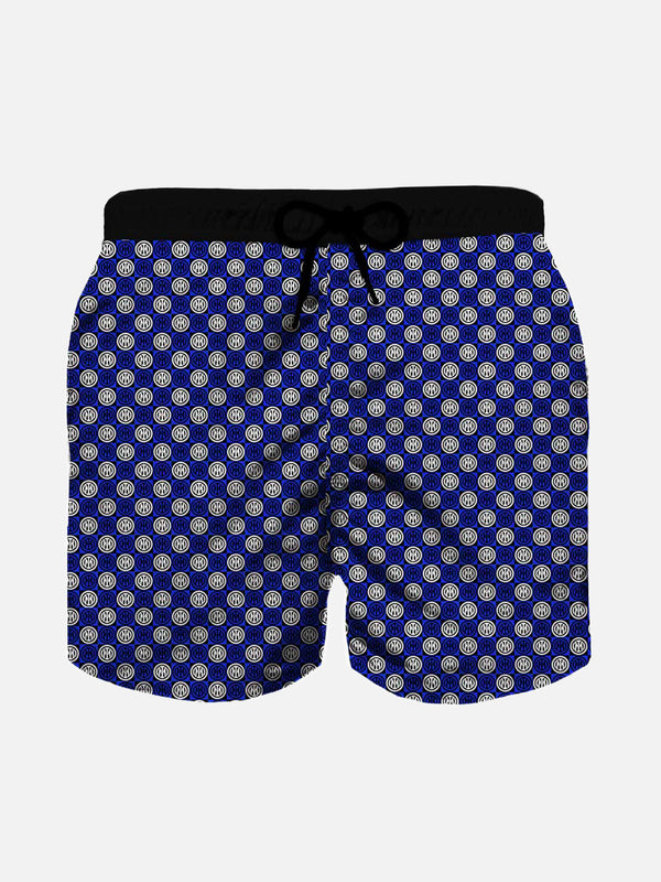 Boy light fabric swim shorts with Inter print | INTER SPECIAL EDITION